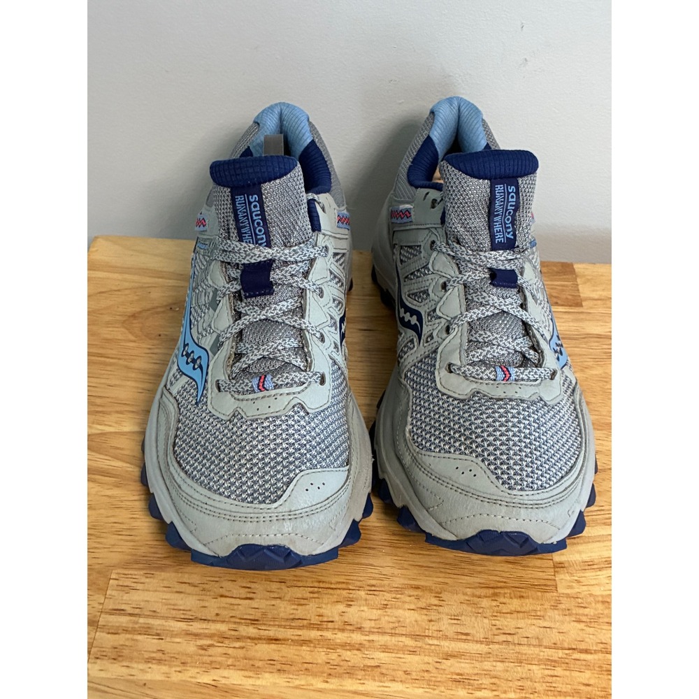 Saucony Excursion TR10 Womens Trail Running Shoes Grey Blue S10451-1